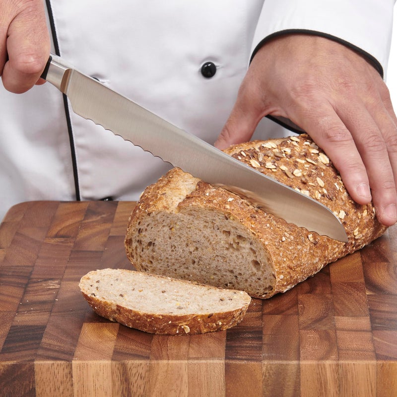 Cat Cora Forged Serrated Bread Knife, Professional 9-Inch German Steel Blade For Homemade Sourdough, Artisan Bread Slicing, or Cake Cutting, Ergonomic Triple-Rivet Handle, NSF-Certified Kitchen Knife - Image 2